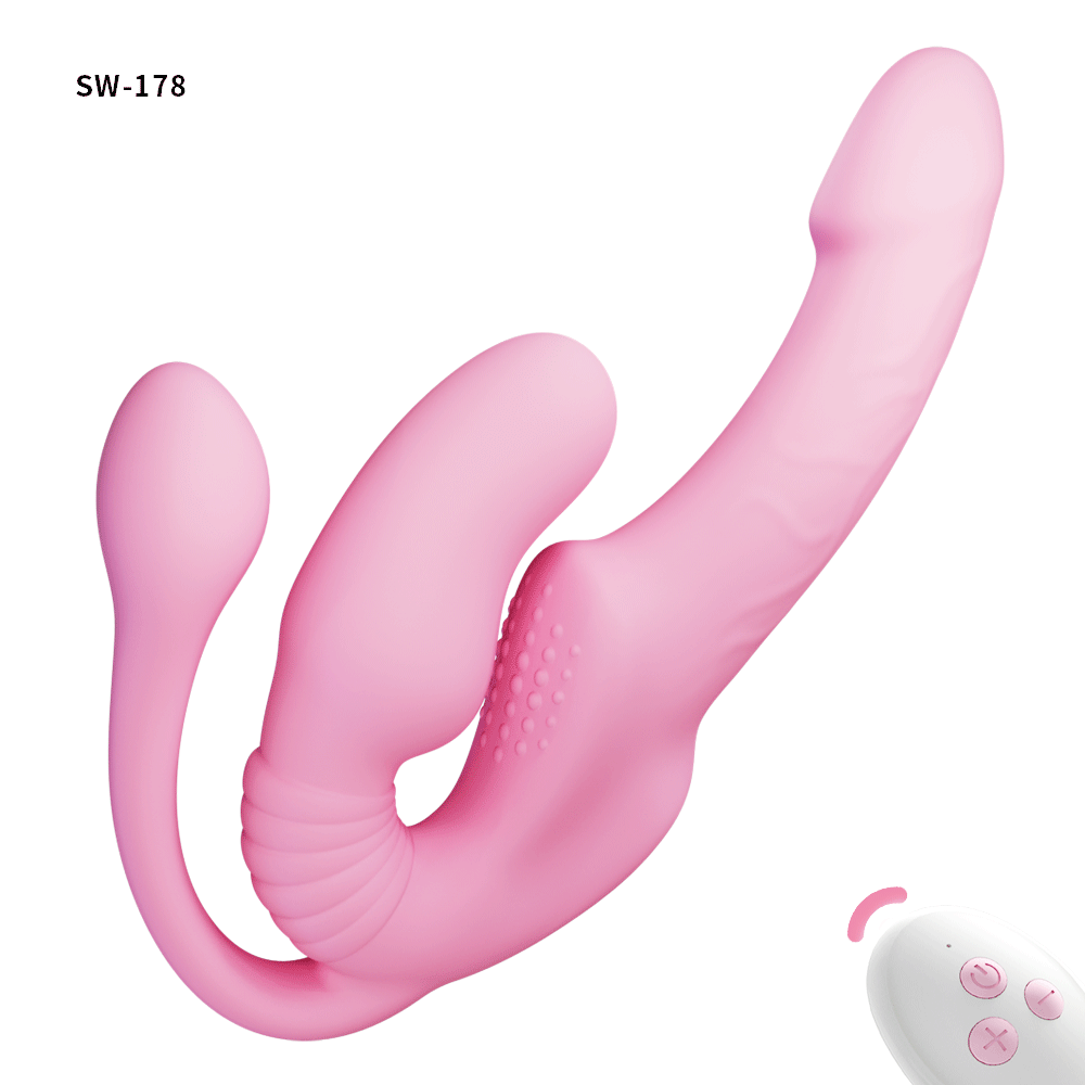 尾付きダブルヘッドドラゴン三点同時の振動で、喜びを共有。多点式の快感が、一触即発。