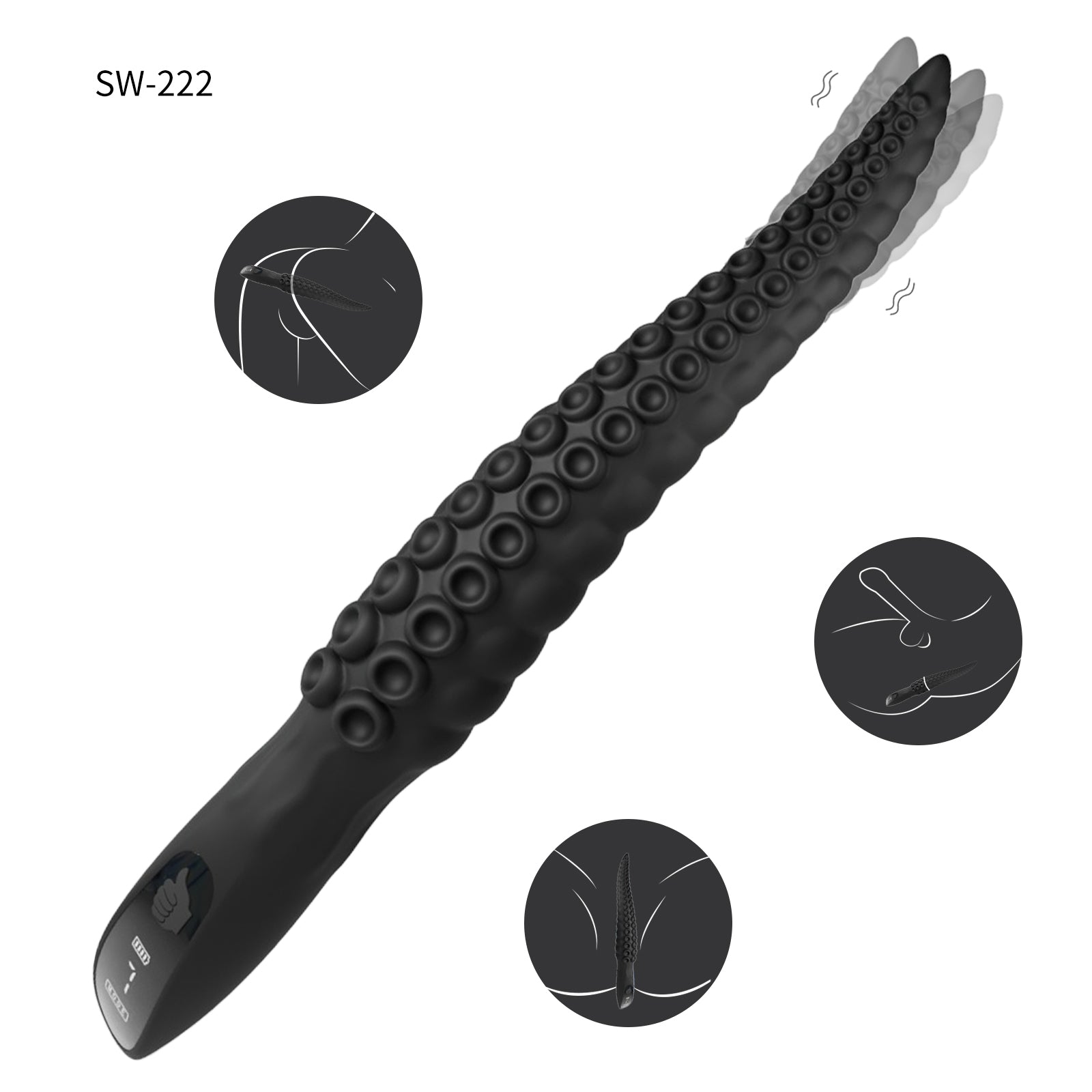 タコの足バイブレーター蠕動する吸盤刺激で、まるで触手に絡まれるような快感