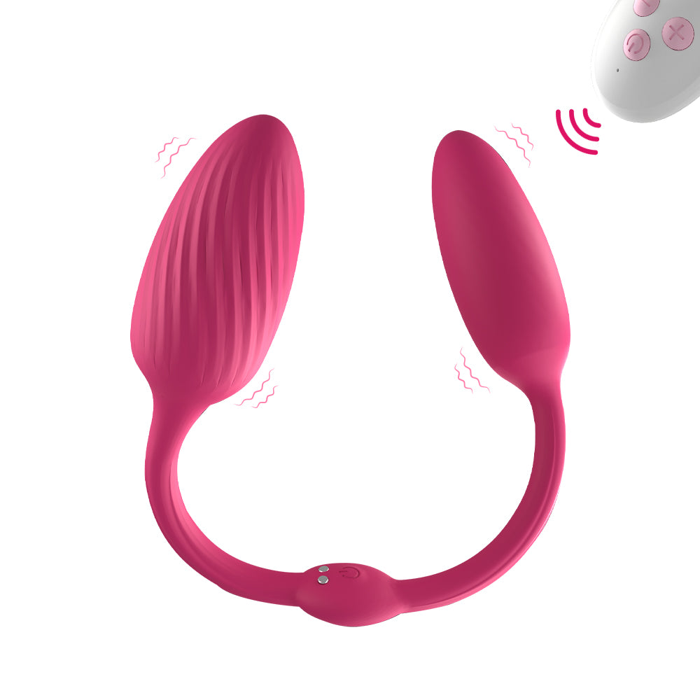 ２点振動エッグ玩具 ダブルエッグで敏感な二点を激しく刺激