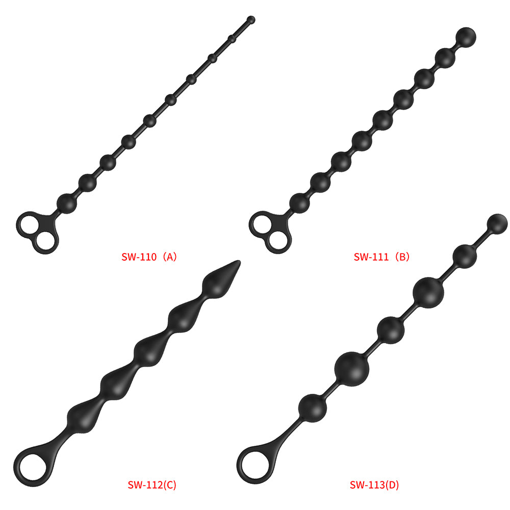 シリコンビーズ順序立てて引き出し、快感は蓄積されます