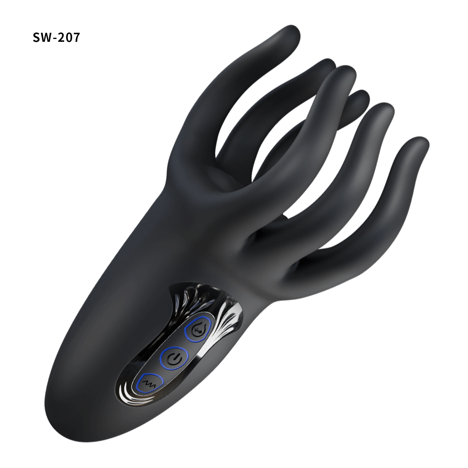 強力振動ペニスバイブ広いグリップエリア、曲線が手にフィットし、より快適な使用感