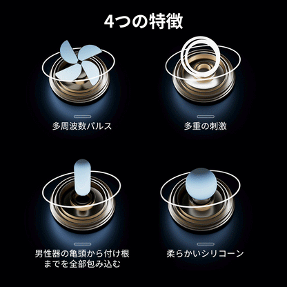 長舌二点振動ペニストレーナー多様な方法と秘訣で精子を搾り出す