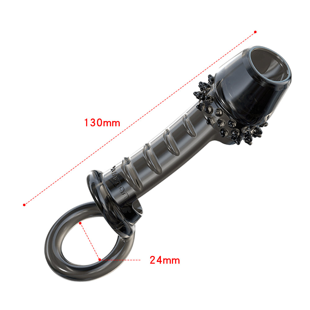 棘たっぷり水晶ペニスサックダブル精子束縛