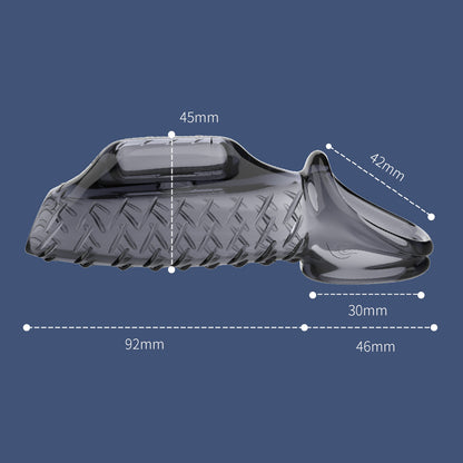 3点開振動ペニスサックダブル精子束縛