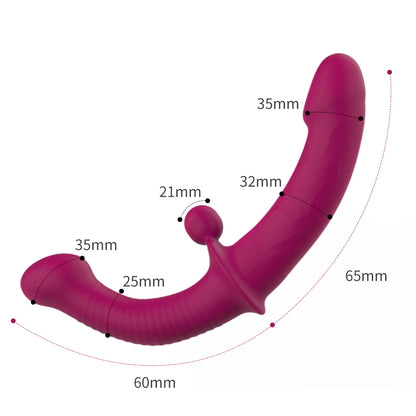 レズダブル楽しむバイブリアルな抜き差し、麻痺するほど強い振動
