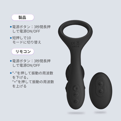 指先ほじるペニスリング付アナルバイブコンパクトで挿入しやすく、プライベートな部分を広げ過ぎません