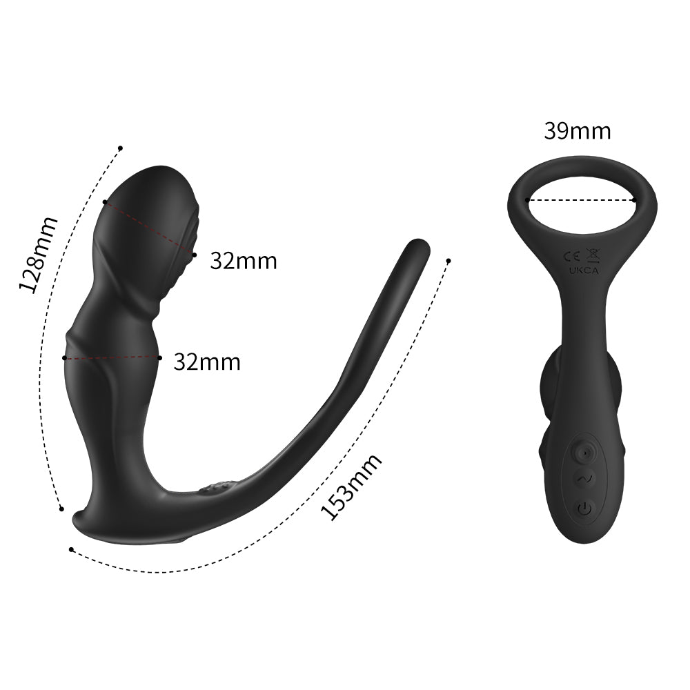 指先ほじるペニスリング付アナルバイブコンパクトで挿入しやすく、プライベートな部分を広げ過ぎません