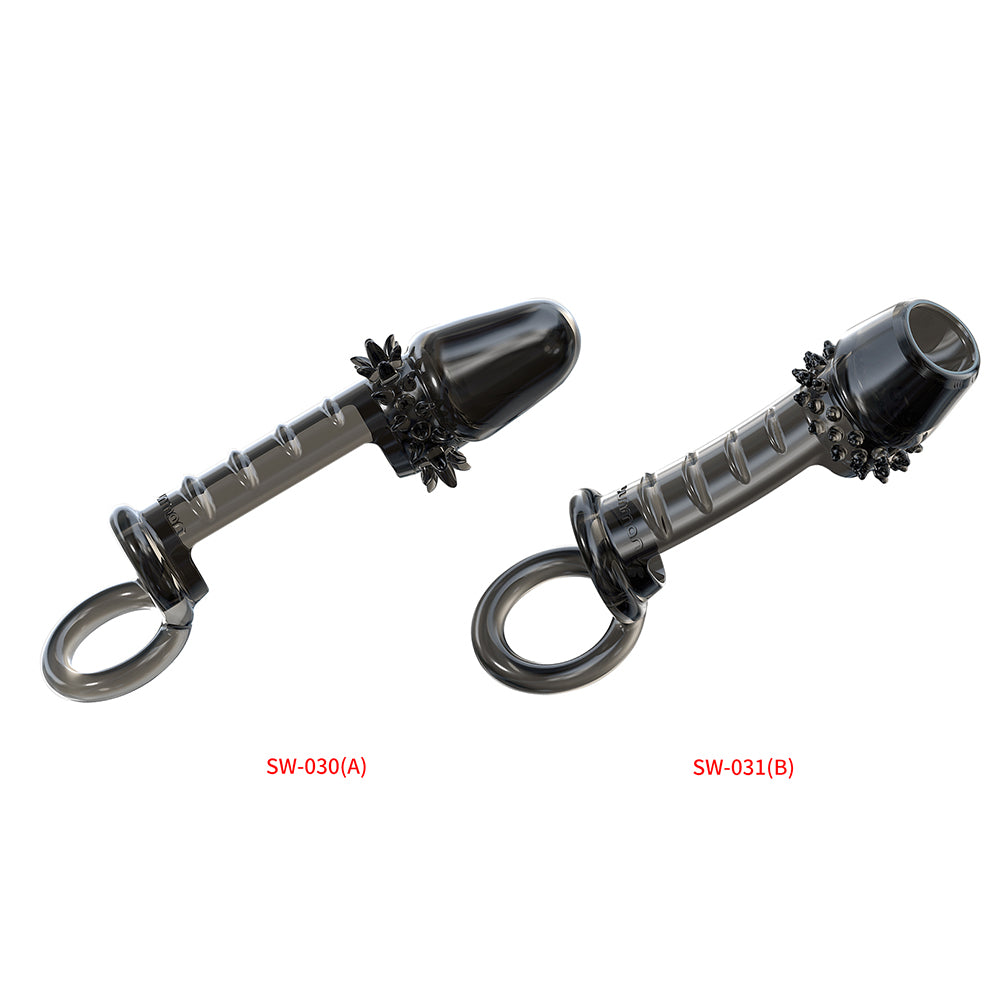 棘たっぷり水晶ペニスサックダブル精子束縛