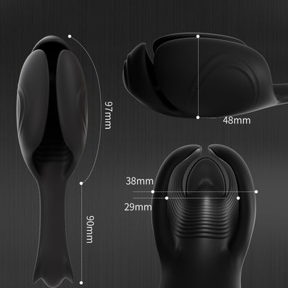 三枚舌トレーニング器 デュアル振動モーター、上下同時振動