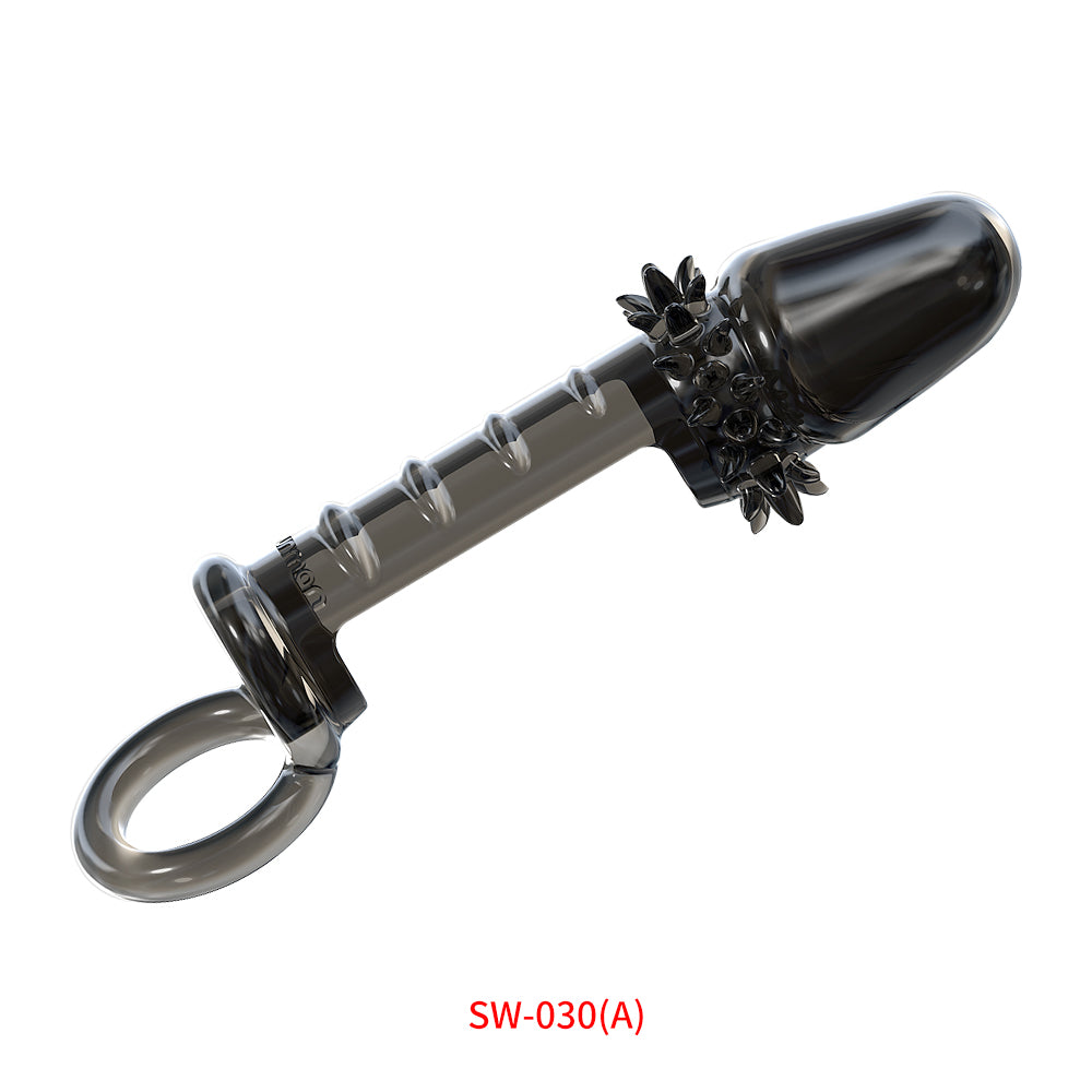 棘たっぷり水晶ペニスサックダブル精子束縛