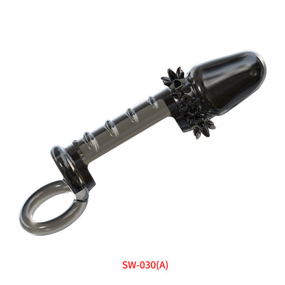 棘たっぷり水晶ペニスサックダブル精子束縛