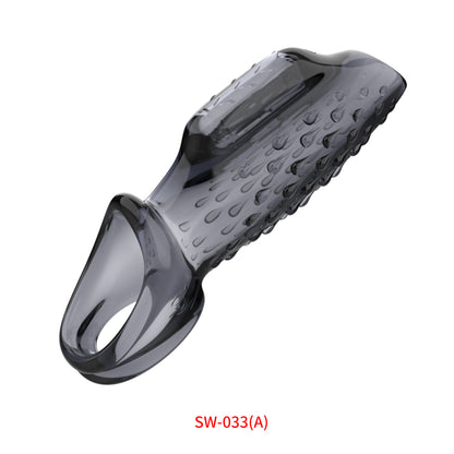 3点開振動ペニスサックダブル精子束縛