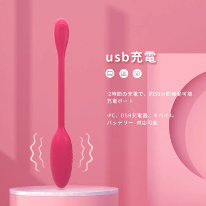 ミニエッグバイブ 一体成型 10振動モード フリルデザイン クリトリス乳首刺激  一体成型 Minhodo