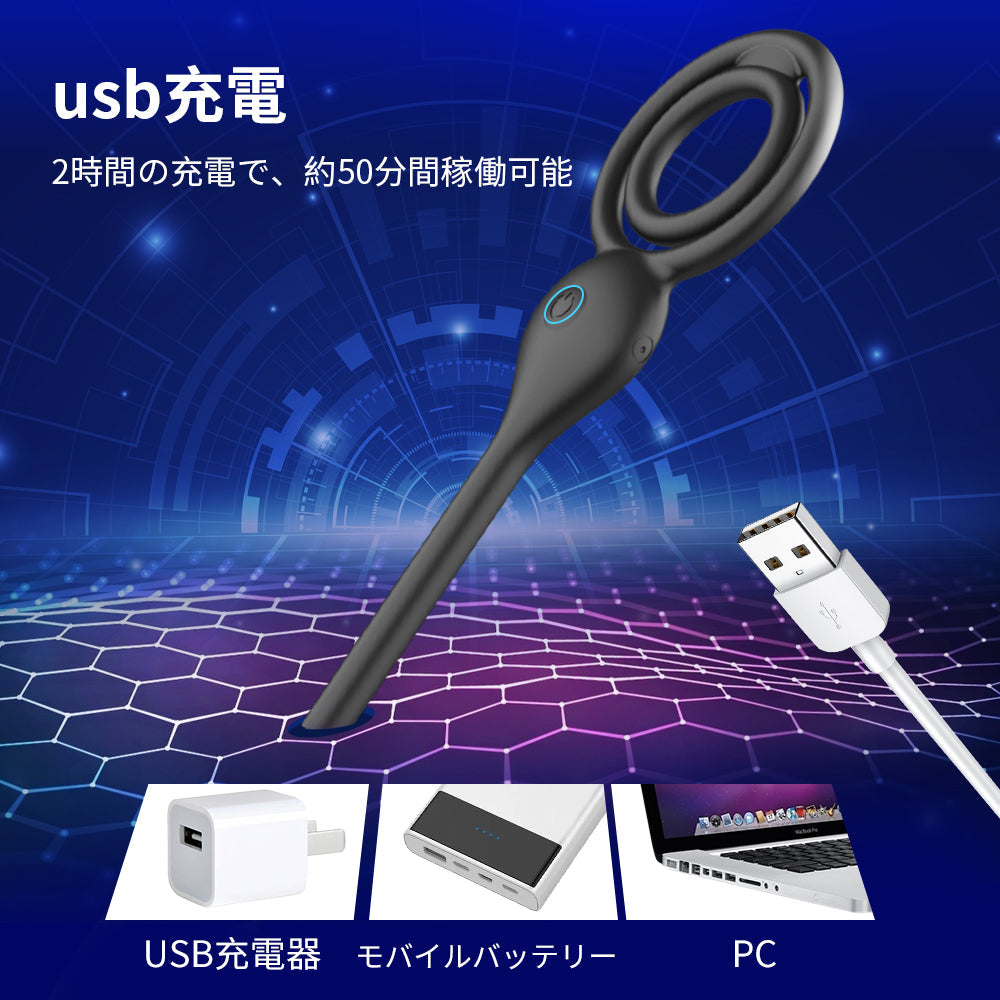 親子ダブルリング 振動エッグ付 10種モード 18禁 ペニスリング 早漏防止 持 振動エッグ付 Minhodo