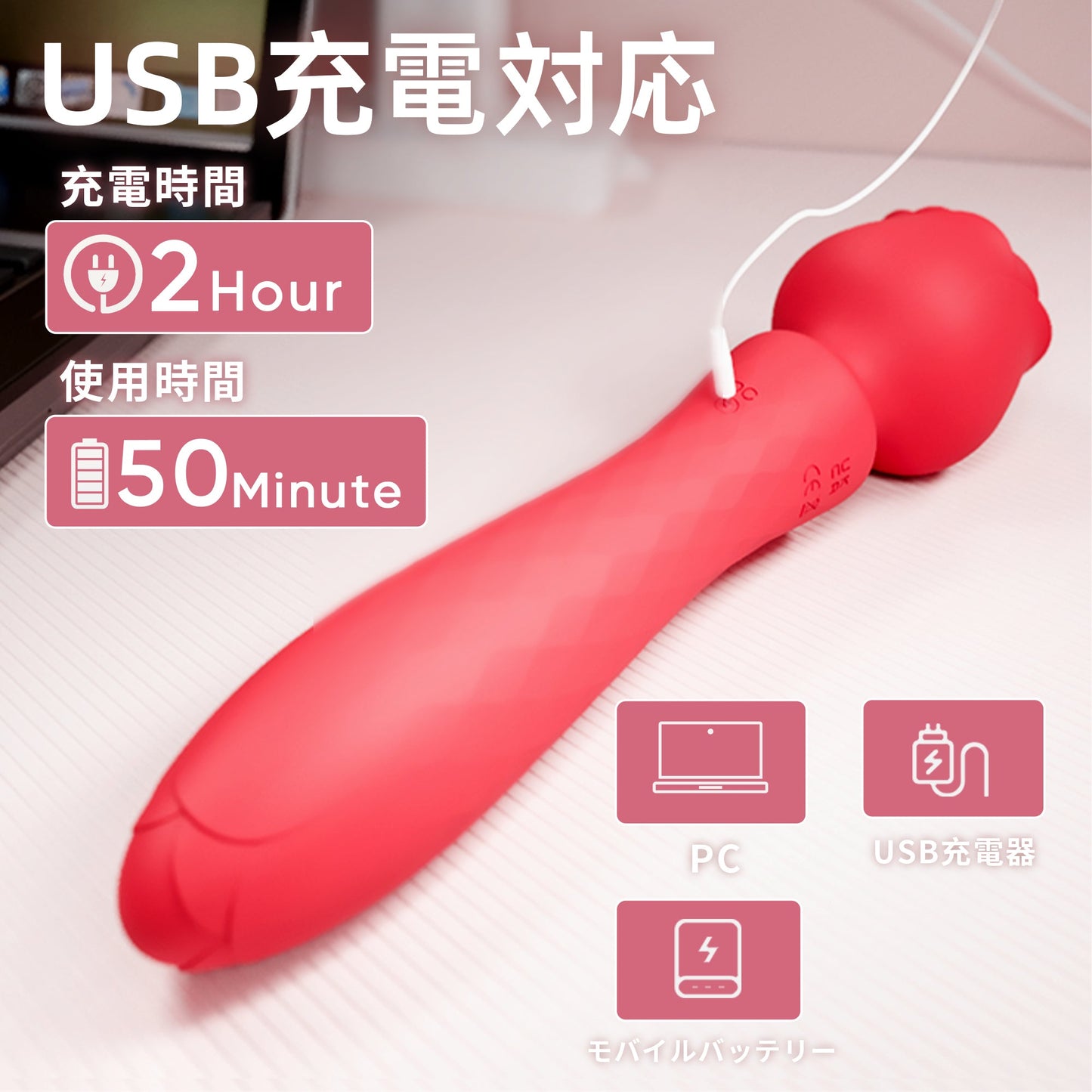 花芯ダブル振動バイブ 18禁 360°回転ヘッド 挿入型 10種振動モード Gス 360°回転ヘッド Minhodo