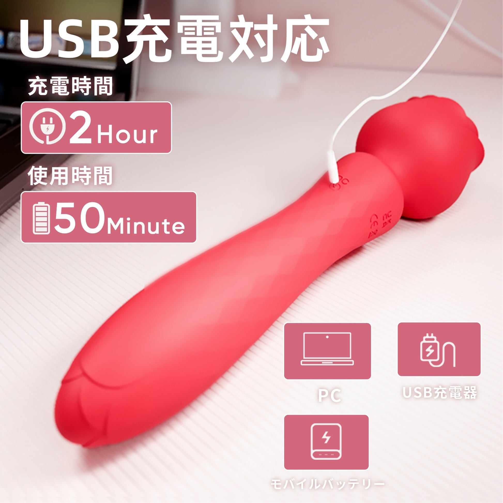 花芯ダブル振動バイブ 18禁 360°回転ヘッド 挿入型 10種振動モード Gス 360°回転ヘッド Minhodo