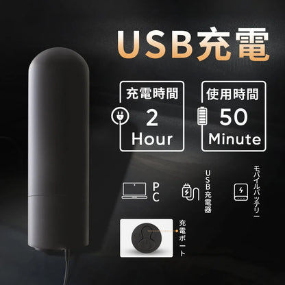 丸頭形ミニ電マ 18禁 指先サイズ ハンディマッサージャー 10種振動モード 前 指先サイズ Minhodo