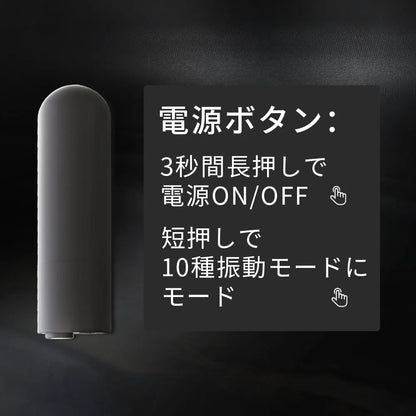 丸頭形ミニ電マ 18禁 指先サイズ ハンディマッサージャー 10種振動モード 前 指先サイズ Minhodo
