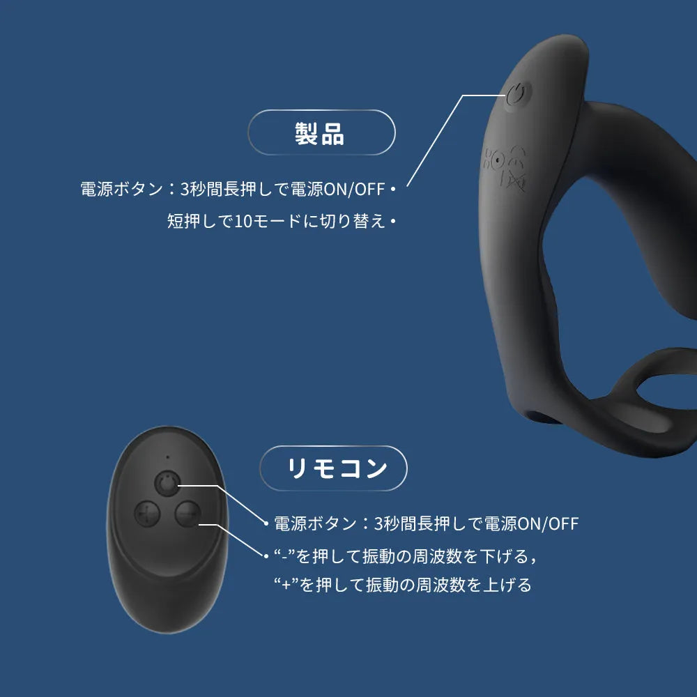 Pスポットバイブ 18禁 3モーター搭載 3点同時刺激 ダブルリング付 射精抑制 3モーター搭載 Minhodo
