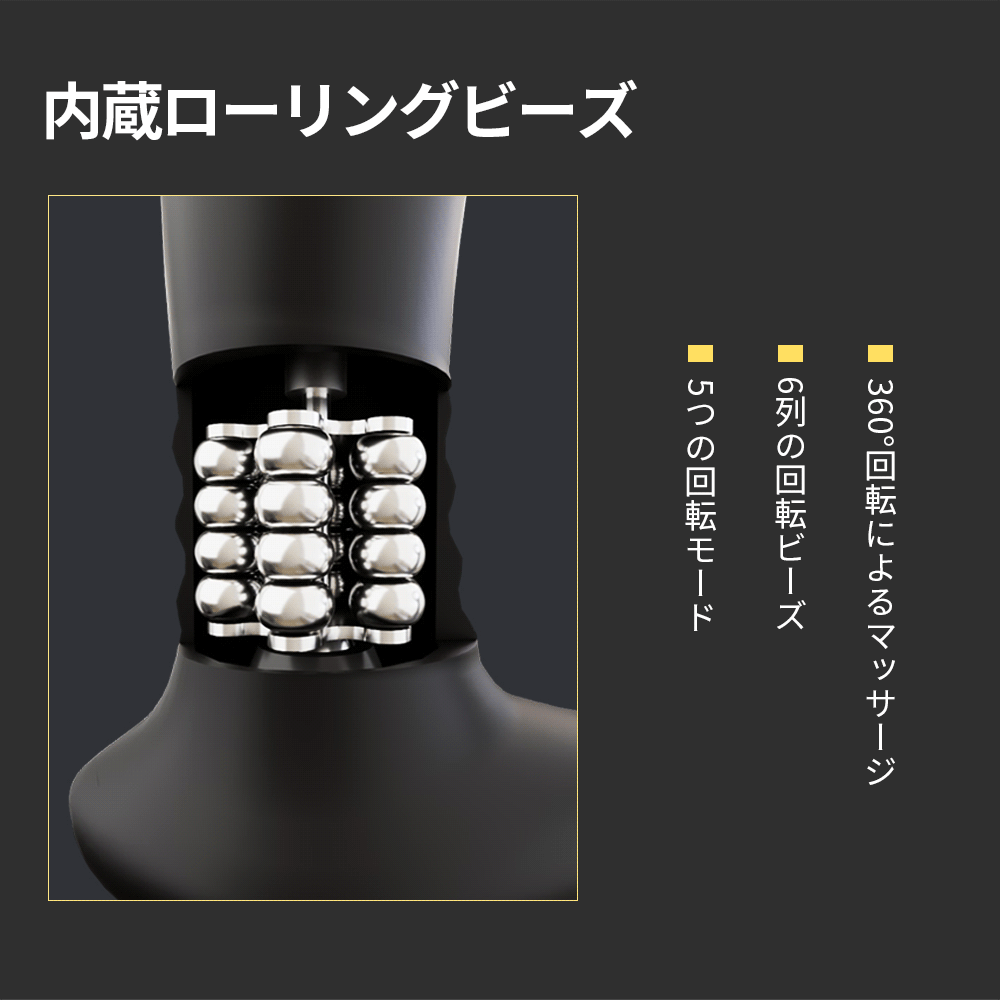 回転ビーズ内蔵アナルプラグ 18禁 360°ローリング 5種回転×5種振動 射精 360°ローリング Minhodo