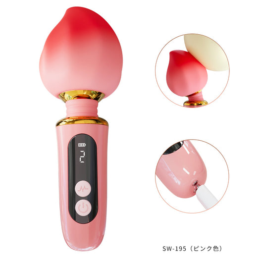 ピンクピーチバイブ 360度回転マッサージャー 9振動モード クリトリスGスポッ 360度回転マッサージャー Minhodo