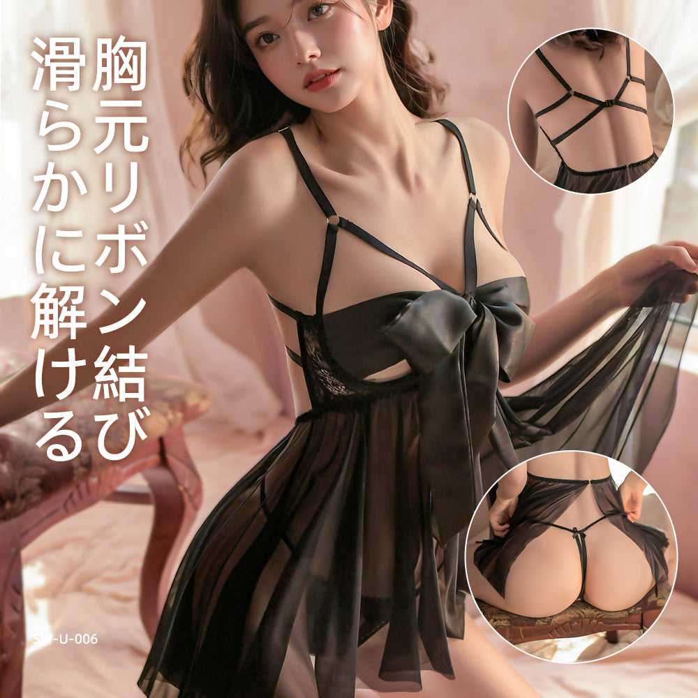 リボンのショートスカート ランジェリー
