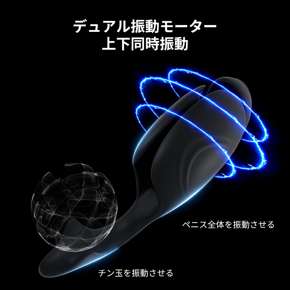 三枚舌トレーニング器 デュアル振動バイブ 上下同時振動 10モード 亀頭チン玉刺 デュアル振動バイブ Minhodo